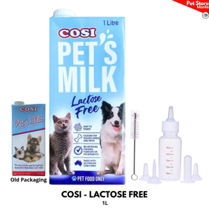 Cosi Pets Milk Lactose Free 1L for Dogs Cats and Other Pets including Puppy Puppies Kitten Kittens