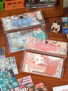 Yu Xian วินเทจสไตล์อินส์ 30 แผ่น อุปกรณ์ตกแต่งบันทึกประจำวัน อาหาร เรียลไทม์ ลายมือ สติกเกอร์บันทึกประจำวัน วัสดุตกแต่งบ้าน 30 แผ่น