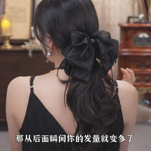 Lan Yiyi [Zhiwei Grip] 2024 New Arrival Super Fairy Bean Bag Multilayer Bow Grip Hair Volume Headwear