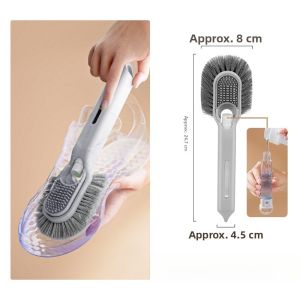 Multi-Functional Shoe Brush for Liquid Detergent Home Use Clothes And Shoe Cleaning Soft Bristles Non-Damaging Shoe Cleaner
