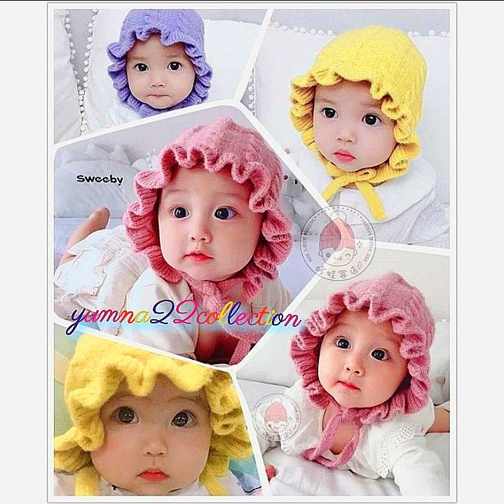 Topi Kupluk Bayi Bonnet Model Ruffle Fashion Baby Girl Hat