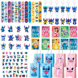 Stitch Birthday Party Favors110 ชิ้น Stitchs Party Favors Set-Stitch กระเป๋า พวงกุญแจ Slap สร้อยข้อมือฯลฯ Stitch ปาร์ตี้