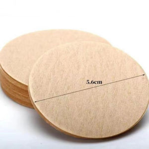 กระดาษกรองกาแฟ กระดาษดริป สำหรับหม้อต้มกาแฟ 100 แผ่น กระดาษกรองกาแฟวงกลม Moka Pot Paper Filter ไม่ฟอกขาว คุณภาพดี แบบหนา