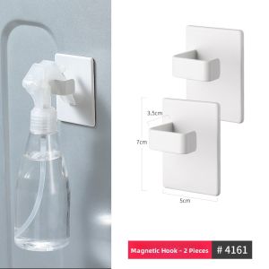 Home Use Bathroom Laundry Magnetic Clothes Storage Rack No Drilling Hanging Shelf Iron Material Universal Household Organizer