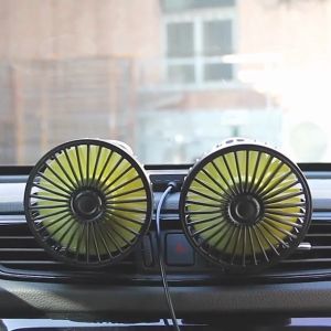 Quạt đôi đơn mini cho ô tô hoặc bàn làm việc cắm cổng USB 5v