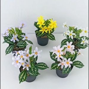 Sampai7an PBP179 Tanaman Hias Artificial Ornamen Hiasan Meja Ruang Tamu Kantor Rumah Flower Imut COD