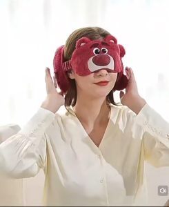 2in1 ผ้าปิดตาพร้อมหมอนหนุนหัว ผ้าปิดตานุ่มนุ่ม ลายการ์ตูนลายน่ารัก ผ้าปิดตานอนสบาย สายนอนบนรถต้องมี