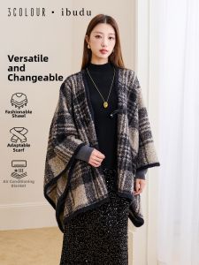 3COLOUR·S | Vintage Warmer Plaid Shawl