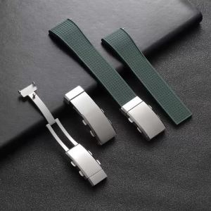 Khóa Đồng Hồ Gấp Đôi Mạ Mờ Đa Năng Bằng Thép Không Gỉ 316L Nguyên Khối Có Thể Mở Rộng Dành Cho Dây Đeo Tay 14mm-22mm