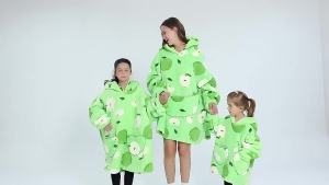 Pokemon New Homewear Lazy Blanket Hooded Cold-Proof Clothes Lazy Sweater Comfortable Cotton Velvet Thick Nightgown Outdoor Cold-Proof Clothes
