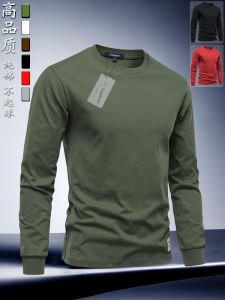 Áo Thun Nam Cổ Tròn Cotton Nguyên Chất Dài Tay Rộng Rãi Thường Ngày Mùa Xuân 2025 Keplerer Thương Hiệu Áo Thun Tay Dài