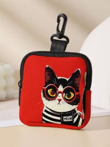Large capacity coin wallets with cat patterns digital printed coin wallets and storage bags are ideal choices for gifts