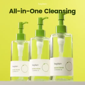 Beplain Mung Bean Cleansing Oil 200ml – Gentle Deep Cleansing Oil for Makeup Removal Pore Care Blackhead & Sebum Control Hydrating Face Cleanser