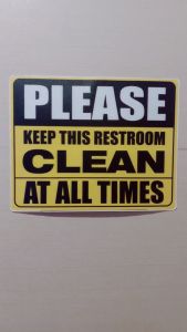 Dsign 1pc Restroom Sticker Signage l Wall Decor l Wall Sign l Door Sign| Waterproof| Sticker Signage