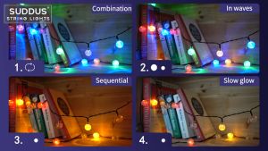 LED Solar String Lights 50LED 7M Solar Lights Outdoor Waterproof Bulb Garden Decoration Lights Outdoor LED Bulb Wedding String Lights Solar Christmas Lights Crystal Ball Waterproof