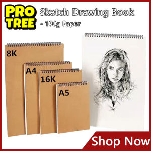 Protree Professional sketchbook Thick paper Spiral notebook Art school supplies Pencil drawing notepad