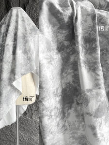 Vải Thô Vải Denim Tie-dye Sơn Dầu Cao Cấp Sáng Tạo Thiết Kế Quần Áo Vải Thô Vải Thô DIY Thủ Công Mùa Hè 2024