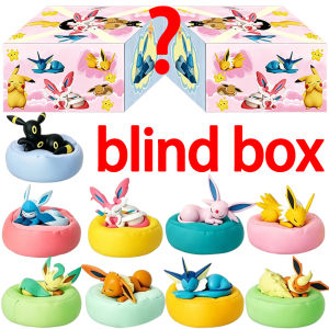 Bandai | Spot Hot Anime Character Eevee Multi Form Series Blind Box Desktop Decoration Ornament Set Toy Scene Building Props Mystery Gift
