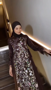 BISA COD Dress Terbaru Fatimah Dress Silk Brokat Mewah Dress Lebaran Gamis Termurah Dress Kondangan