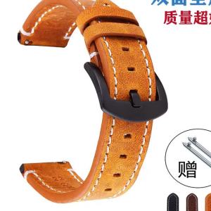 18 19 20 21 22 24 mm Quick Release Retro Calf Leather Watch Strap Replacement for Universal Watch Bracelet Accessories