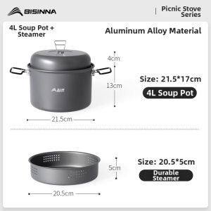 BSWOLF | Portable Camping Soup Pot