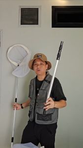 สวิงจับแมลง รุ่นIH2 สำหรับการจับแมลงโดยเฉพาะ ปากสวิงพับได้ ด้ามสวิงยืดหดได้ พกพาสะดวก น้ำหนักเบา sweep net