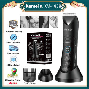 Kemei KM-1838 Groin Area Hair Trimmer Lawn Mower Ceramic Blade Waterproof Wet Dry Clippers Hair Trimmer For Private Part