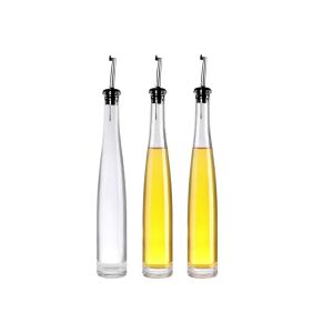 Olive Oil And Vinegar Cruet Small Wine Dispenser Glass Bottles 6 oz (200ml) With Stainless Steel Spout 3-Pack\\n\\n What Are Olive Oil & Vinegar Cruets?\\n\\nAn olive oil and vinegar cruet set is a practical kitchen accessory that helps you store and dispense olive oil, vinegar, seasonings, and other liquids efficiently. Our 3-pack set includes three glass bottles, each with a stainless steel spout, cork, and shrink film. This versatile set is perfect for enhancing your cooking experience and adding a touch of elegance to your dining table.\\n\\n Key Features of Our Cruet Set\\n\\nOur olive oil and vinegar cruet set comes with the following features:\\n\\n- **Three Glass Bottles**: Each bottle has a capacity of 6 oz (200ml), making them ideal for storing small quantities of oil, vinegar, or other liquids.\\n\\n- **Stainless Steel Spout**: The easy flip cap and easy seal cap are made of 304 stainless steel, which ensures a tight seal and protects your expensive oils from environmental factors that could affect their flavor and freshness.\\n\\n- **Non-Toxic, Odorless, Eco-Friendly Materials**: The bottles and accessories are made of high-quality materials that are safe for food contact and environmentally friendly.\\n\\n- **Shrink Films**: Each bottle comes with a shrink film to protect it during shipping and storage.\\n\\n How to Use Olive Oil & Vinegar Cruets\\n\\nUsing olive oil and vinegar cruet sets is simple and straightforward. Here's how:\\n\\n1. Fill the bottles with your desired liquids, such as olive oil, vinegar, or seasonings.\\n\\n2. Place the stainless steel spout on the bottle and secure it with the cork.\\n\\n3. When you're ready to use the liquid, simply flip the spout to dispense it into your dish or recipe.\\n\\n4. After use, rinse the bottle and spout with warm water and let them air dry before storing.\\n\\n Benefits of Using Olive Oil & Vinegar Cruets\\n\\nUsing olive oil and vinegar cruet sets offers several benefits, including:\\n\\n Protecting Your Expensive Oils\\n\\nThe stainless steel spout and cork help keep your oils fresh by protecting them from air, light, and other environmental factors that could cause them to go rancid or lose their flavor.\\n\\n Easy Storage & Organization\\n\\nWith three bottles in one set, you can easily store and organize your cooking essentials in one convenient location. Plus, the compact size of the bottles makes them perfect for small kitchens or tight spaces.\\n\\n How to Choose the Right Olive Oil & Vinegar Cruet\\n\\nWhen selecting an olive oil and vinegar cruet set, consider the following factors:\\n\\n Material Quality\\n\\nLook for high-quality materials that are safe for food contact and environmentally friendly. Our glass bottles and stainless steel spouts meet these criteria and are designed to last.\\n\\n Capacity & Size Considerations\\n\\nChoose a cruet set with bottles that have a capacity suitable for your needs. Our 6 oz (200ml) bottles are perfect for storing small quantities of oil, vinegar, or other liquids.\\n\\n How to Care for Your Olive Oil & Vinegar Cruet\\n\\nTo keep your olive oil and vinegar cruet set in good condition, follow these cleaning and maintenance tips:\\n\\n Cleaning & Maintenance Tips\\n\\n- Wash the bottles and spouts with warm water and mild dish soap after each use.\\n\\n- Let them air dry before storing.\\n\\n- Store the bottles in a cool, dry place away from direct sunlight.\\n\\n Proper Storage Techniques\\n\\n- Keep the bottles upright to prevent leaks and spills.\\n\\n- Store the bottles in a designated area of your kitchen, such as a cabinet or pantry, to keep them organized and easily accessible.\\n\\nIn conclusion, our olive oil and vinegar cruet set is an essential addition to any kitchen. With its practical design, high-quality materials, and easy-to-use features, this set will help you store and dispense your cooking essentials with ease. Order now and elevate your cooking experience!\"