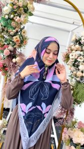 Hijab Printing Cantik Ariana by Ab Goes / Khimar Elegant Terbaru