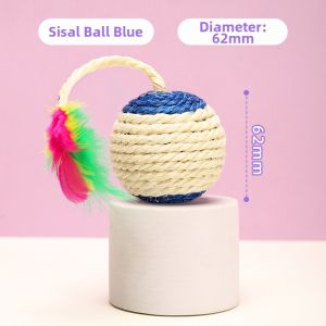 HOOPET | Jute Kitten Play Ball Interactive Cat Toy Teether