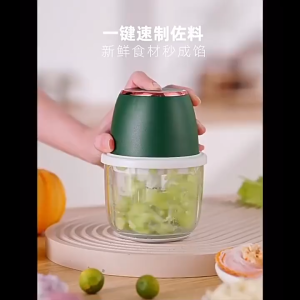 【SG Stock】350ML Electric Food Chopper USB Mini Blender Garlic Meat Grinder 6 Blade Portable Kitchen Mixer