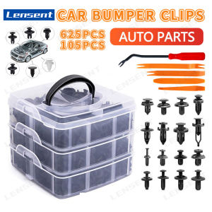 Lensent ขอบที่ยึดหมุดรถบัมพ์คลิปตัวยึดรถรถบัมพ์หมุดพลาสติกคลิปป้องกันกันชนรถลายคลิป Klip Kereta Fender Liner 625ชิ้น