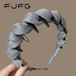 Elegant Pearl Shiny Thread Hairband Womens New 2025 Anti-Slip Washing Face Headband Original Design Fresh out Fashion Accessory