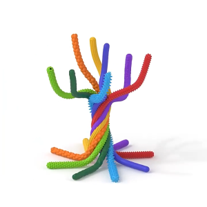感官扭扭条 8Pcs Sensory Fidget Sticks Bendable Twist Textured Tactile Kids Toy Creative Shape Stress Relief Play Gift