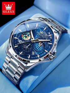 OLEVS | Swiss Certified Waterproof Luminous Moon Phase Mechanical Mens Watch