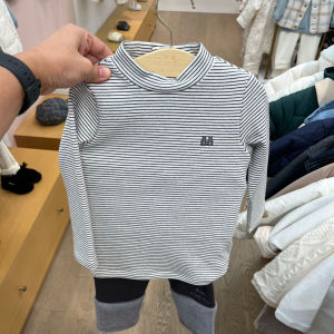 Autumn Winter Kids Skin-friendly Fashionable Long Sleeve Half High Collar Two-color Versatile Base Layer T-shirt Children Clothing