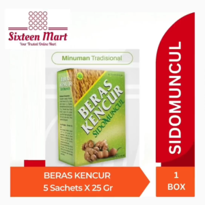 SIDOMUNCUL Jamu Instan Beras Kencur 5 sachet x 25 g per box - Minuman Tradisional Kesehatan (SG)