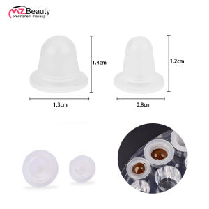 Disposable Tattoo Ink Cup Small &Big Size Silicone Permanent Tattoo Makeup Eyebrow Makeup Pigment Container Caps 100PCS U Types