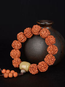 สร้อยข้อมือลูกปัดพุทธิ์ 1 วง สำหรับผู้ชาย ลูกปัดพุทธิ์ 5 ดอก ลูกปัดพุทธิ์ธรรมชาติ ของขวัญ เครื่องประดับแฟชั่น วัสดุอื่นๆ