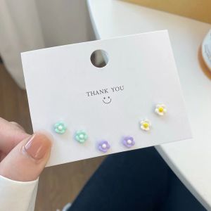 Bông tai hàn quốc nhỏ xinh hình hoa - Bộ 03 bông tai hoa