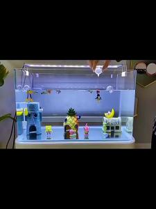 DABINGYANG | Floating Aquarium Decorations Fairy Moon Cat Diver