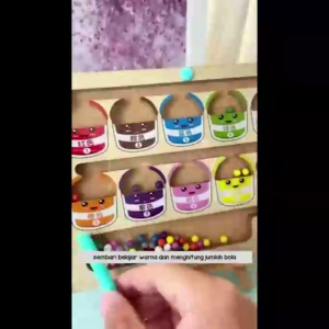Mainan Anak Papan Magnetik Mainan Sorting Magnet Maze Papan Sortir Warna Kayu Mainan Sortir Warna Berhitung Magnetic Mainan Edukasi