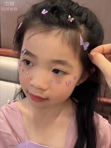 Cute Butterfly Gems Stickers Self Adhesive DIY Decoration Sparkly Rhinestone Stickers Face Sticker Makeup Decor Rhinestones