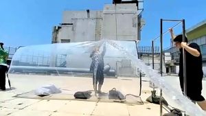 Thickened Plastic Transparent Rainproof Cloth PE Film Waterproof Canvas Tarpaulin for Garden Balcony Shelter