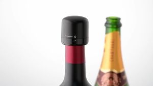 1pc Black Domestic Kitchen Sealing Red Wine Bottles Stoppers Mini Preservation Spin Leak Proof Wine Champagne Stoppers Cap