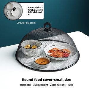 SHELI | Black Iron Table Cover Anti-fly Dust-proof Food Cover