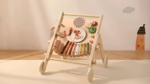Musical Baby Walker Music Toys Push Toddler Car Baby Multi-Functional  Early Education Wooden Toys