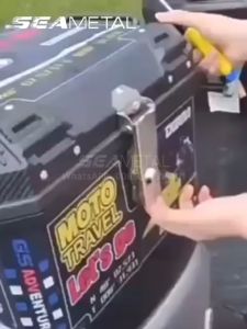 SEAMETAL 45L Large CapacityTop Box Aluminium Motorcycle Box Bicycle Safety Lock Waterproof ABS Box Aluminum Box Motorcycle