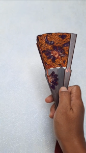 Kipas Batik 3N Tulis Lawas Model Polos Tambal Bilah Ukuran S 19 cm dengan Kotak Gratis dan Layanan Gravir Gratis