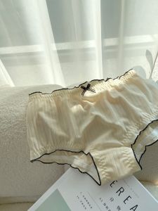 Cotton Underwear Womens Coffee Cream Briefs Breathable Comfortable mid Waist Solid Color Short Pants Cute Student Panties